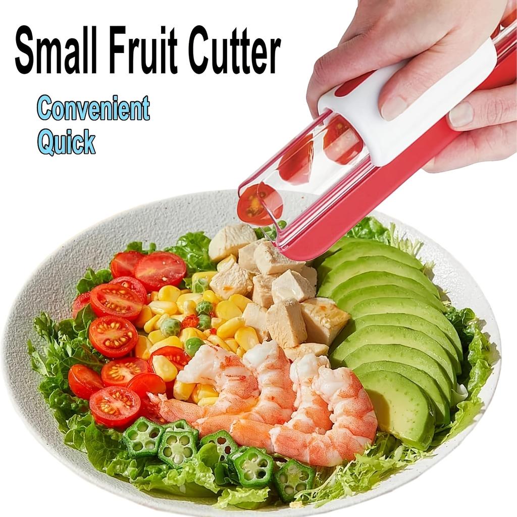 Compact Size, Multi Fruit Slicer for Kitchen , Ideal for Grapes, Cherries ,More, Quickly Slices Vegetables ,Fruits Into Uniform Slices