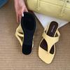Fashion Summer Beach Female Flip Flops Women Flats Slippers Shoes Fashion Square Toe Ladies Flats Slippers Slides Sandals Shoes