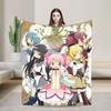 Kyubey Puella Magi Madoka Magica Cute  Coral Fleece Plush Throw Blankets Anime Blanket for Bed Bedroom Ultra-Soft Bedspread,