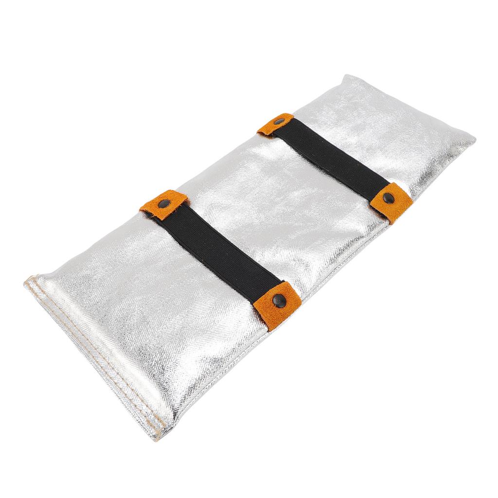 Hand Heat Guard Welding Aluminized Back Flux Reflective Layered PU Leather for Industrial Boiler Cutting Metal Smelting