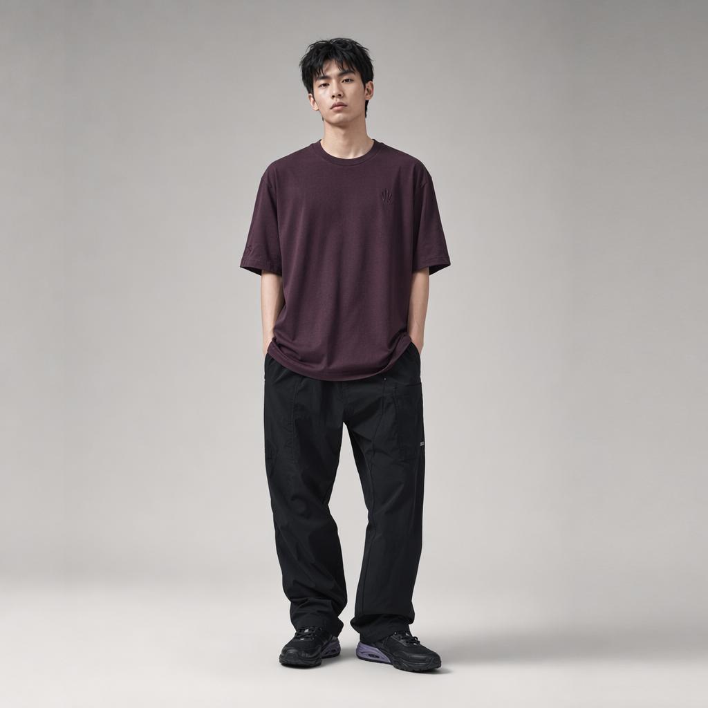Anta Autumn Kyrie Basketball Series Knitted Cotton T-Shirt Unisex Tops 972611102-3