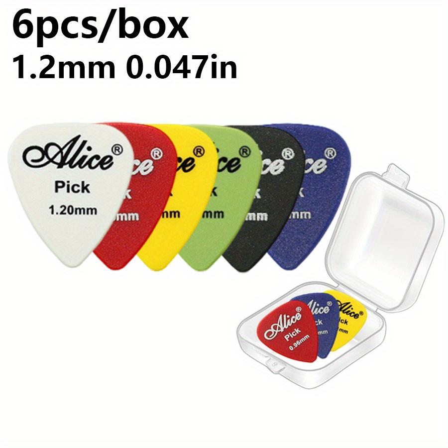 6pcs Boxed Alice Guitar Picks Plastic Colorful Guitar Paddles Thickness 0.58-1.50mm 6 Size for Bass Ukulele Music Equipment JXB