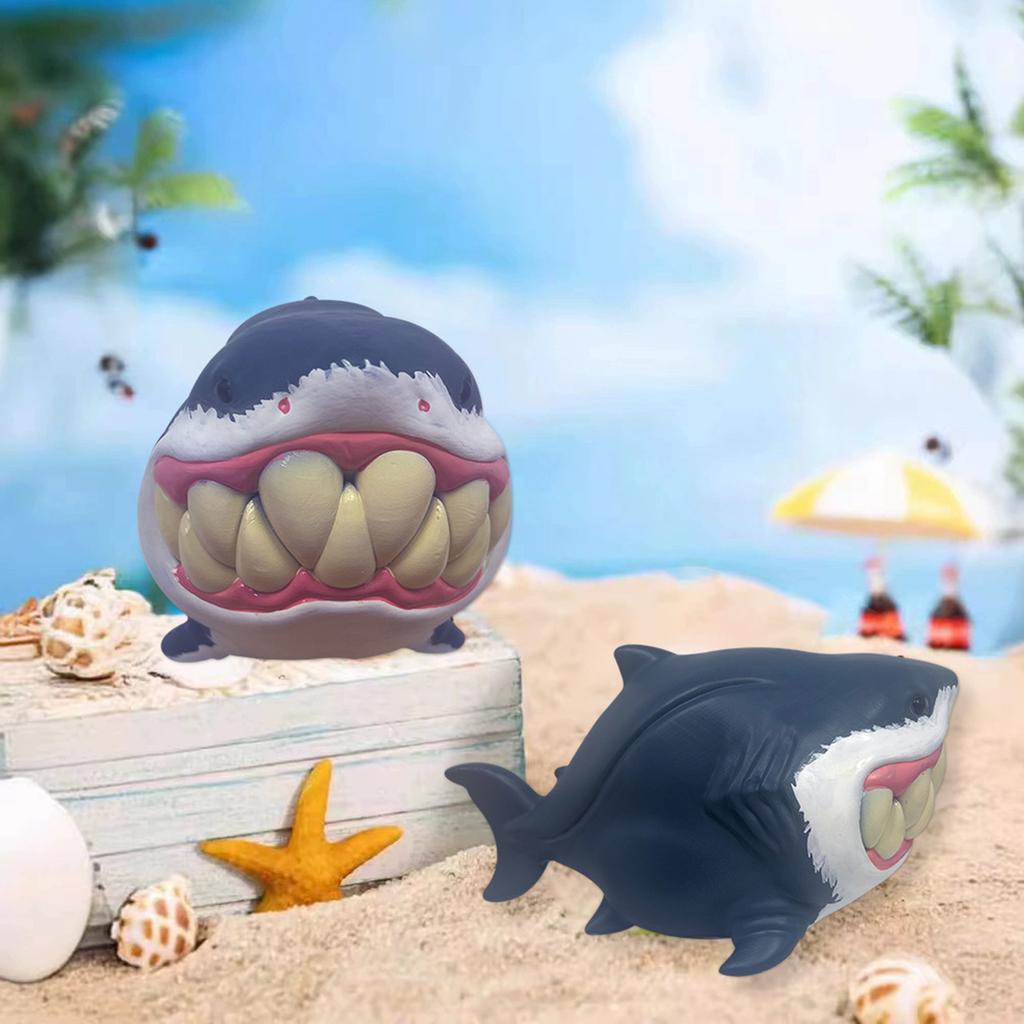 Cartoon Bucktooth Shark Statue Easy To Display Lightweight Desktop Ornaments Suitable for Friends Family Coworkers