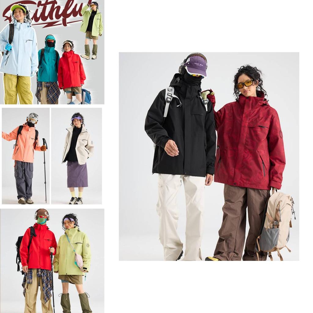 Outdoor Men Women 3in1 Waterproof Windproof Fleece Ski Jacket For Hiking And Camping