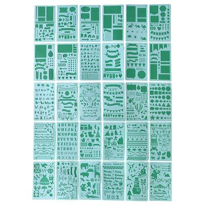 Junk Journaling Stencil Set Template Geometry Shape Planner Stencil Scrapbooking Stencils For Painting And Decor