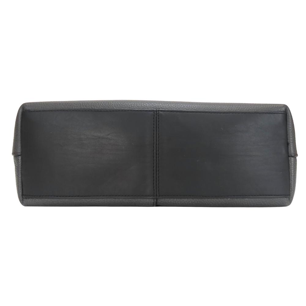 Used COACH Shoulder Bag F71431 leather Dark gray black simple