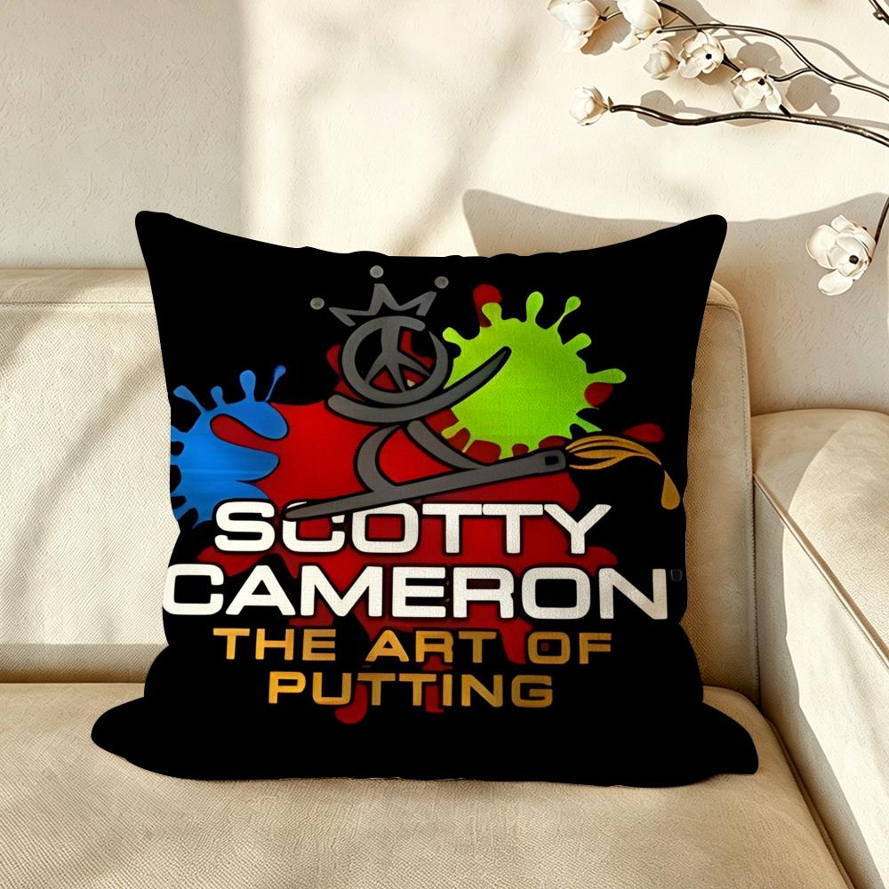 Brand SScotty CCameron Cushion Cover Pillow Case Antidustmite Pillowcase Silky Short Plush Sofa Cushion Cover hot