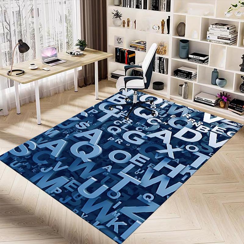 1PC letters alphabet Extra Large Non-Slip Floor carpet, Office, family, bedroom, Studio - Large Area Rug Indoor Rugs, Vibrant Colors-A237