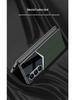 Samsung ZFold7 Electroplated Solid Color Leather Phone Case - Foldable Cover