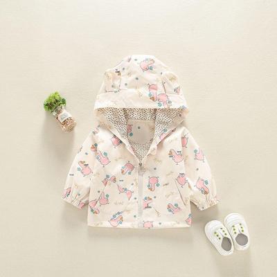 Fashionable Cartoon Coat for Girls - Spring & Autumn Casual Wear for 1-Year-Olds