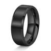 Titanium Steel Ring for Men Matte Black Wedding Band Durable Stylish Mens Jewelry Gift