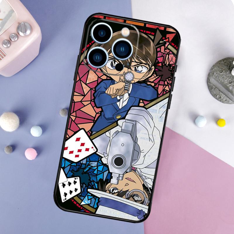 Detective Conan Case For iPhone 16 15 13 12 11 14 Pro Max Mini X XR XS Max Plus Bumper Back Cover