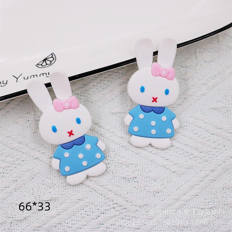 Cartoon Rabbit PVC Soft Rubber Patch for DIY Accessories