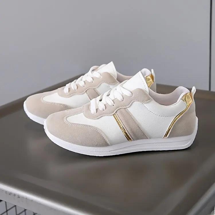 

Women s Sport Shoes New Style Crossbody Flat Bottom Running Shoes Lightweight Casual White Sneakers Spring Summer 43