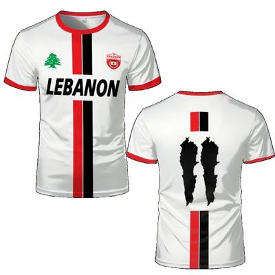 Maglie da calcio libanesi, magliette sportive stampate in 3D, abbigliamento da calcio estivo, uniformi da uomo con bandiera libanese