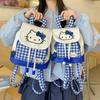 Disney Hello Kitty Mini Drawstring Backpack With Nylon Material For Casual Travel