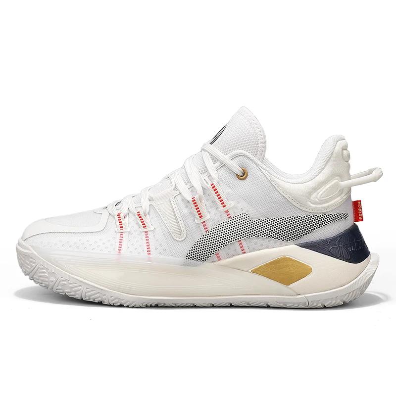 Модні чоловічі баскетбольні туфлі. Оригінальні неслизькі спортивні студентські чоловічі тренувальні дихаючі кросівки. Взуття для корзини на відкритому повітрі.