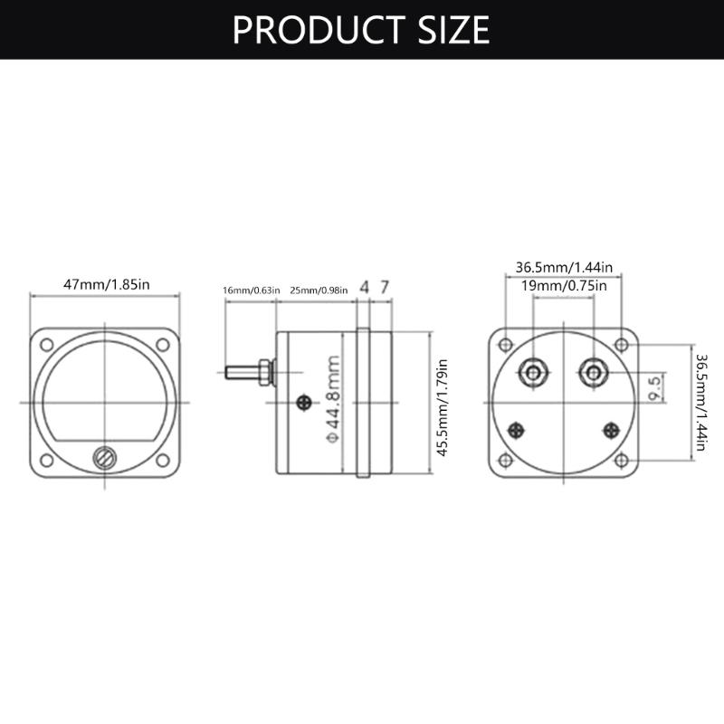 100mA Pointer Ammeter 45 Type DC100MA Analog Panel Meter for Sound Power Tracking and Safety
