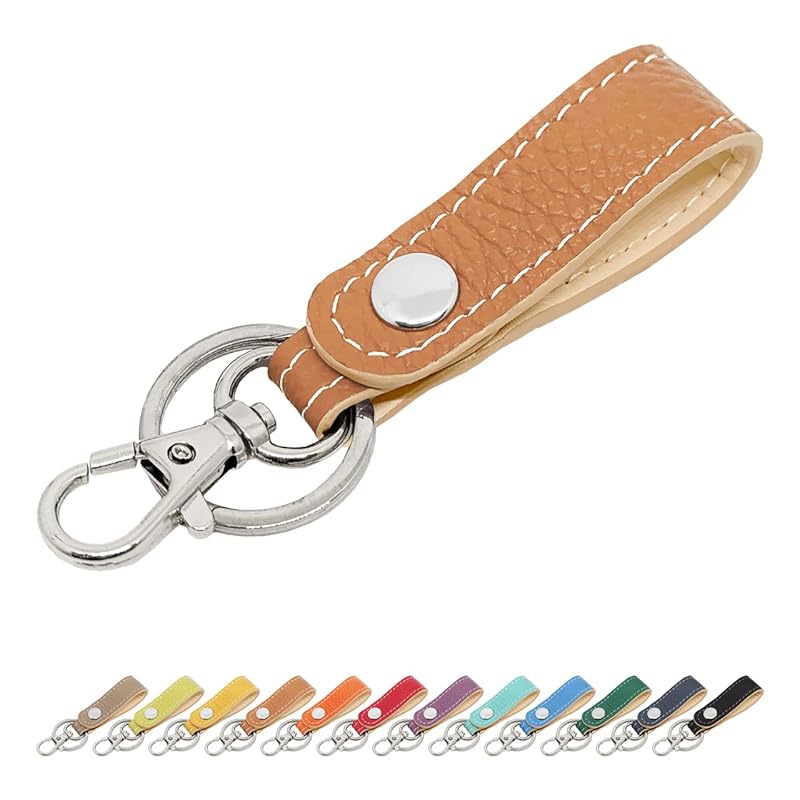 

[leo&aoi] key ring key ring genuine leather snap button belt type bag charm genuine leather key ring cowhide leather key key ladies men s A little