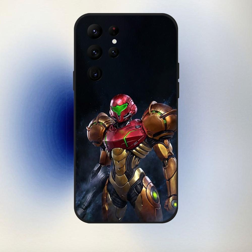 Game M-Metroid Phone Case For Samsung S24,23,22,30,21,10,9,Ultra,Plus,Lite,FE,5G Black Soft Case
