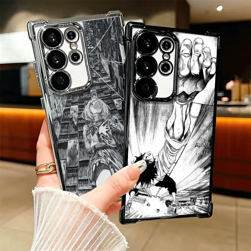 Ultimate Perspective Anime Soft Phone Case For Samsung Galaxy S26 Ultra S25 Edge S24 FE S23 Plus S22 S21 + S20 Plating Anti-Fall