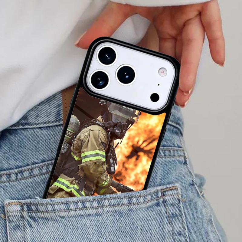 Brandweerman Brand Brandweerman zacht Telefoonhoesje voor iPhone 16e 15 14 13 12 17 Pro Max Plus Air 17pro Cover Coque