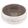 TRIXIE Cuenco de cerámica Pet's Home - 0,3 L - Ø 12 cm - Crema y topo - Para perro
