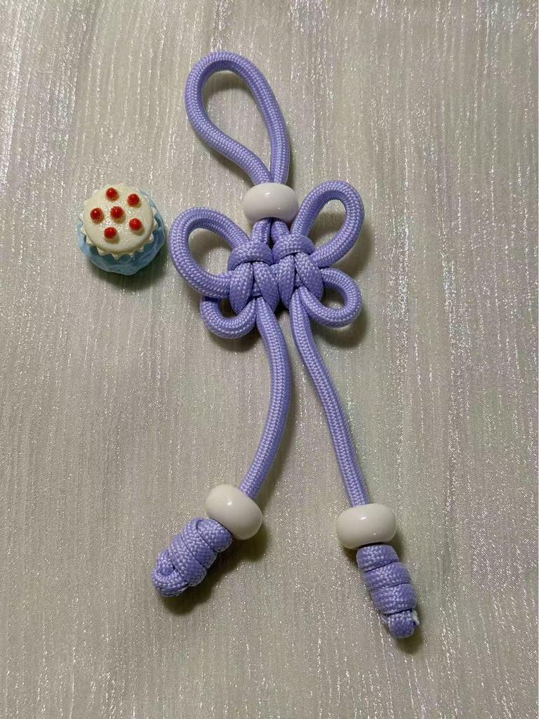 Colorful Candy Weave Bow Pendant Phone and Bag Keychain