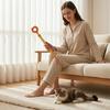 Retractable Cat Back Scratcher, Long Handle Cat Face Massager, Double-Sided Massage Head, Gentle Grooming Tool, 2-in-1 Cat Wand Toy for Indoor Cats