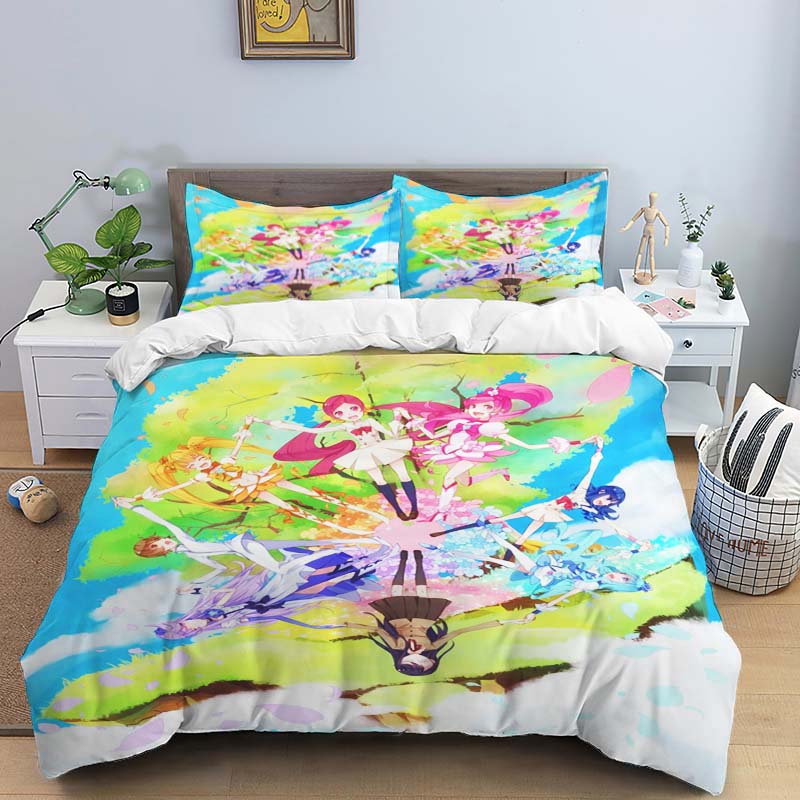 The Three-piece Pretty Cure Bedding Set—which Includes A Duvet Cover and Two Pillowcases—is The Perfect Holiday Choice.