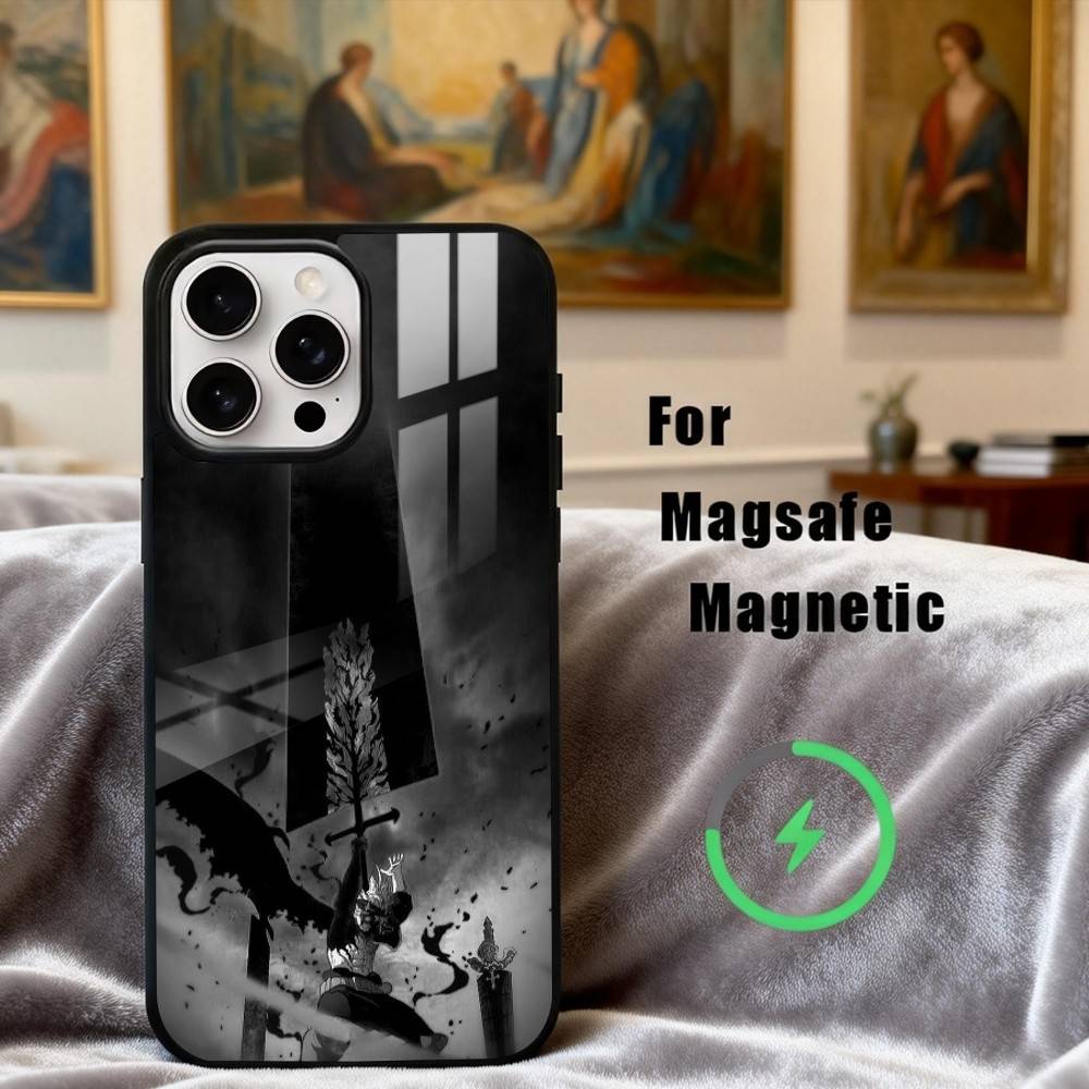 Anime Cool A-Asta B-Black Clover  Phone Case For iPhone17,16,15,14,13,12,11 Plus,Pro Max Magnetic For Magsafe Wireless Charging iPhone14Plus