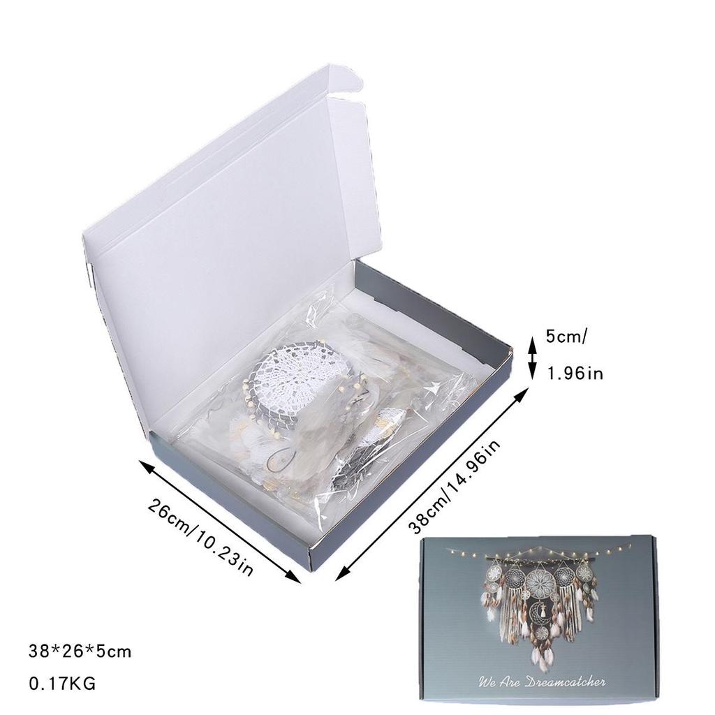 Nordic Five-Piece Feather Dream Catcher Wall Hanging Decor Set