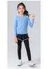 Kids' Quick-Dry Long Sleeve Hooded Yoga Set for Girls - Medium & Large Sizes, Autumn/Winter