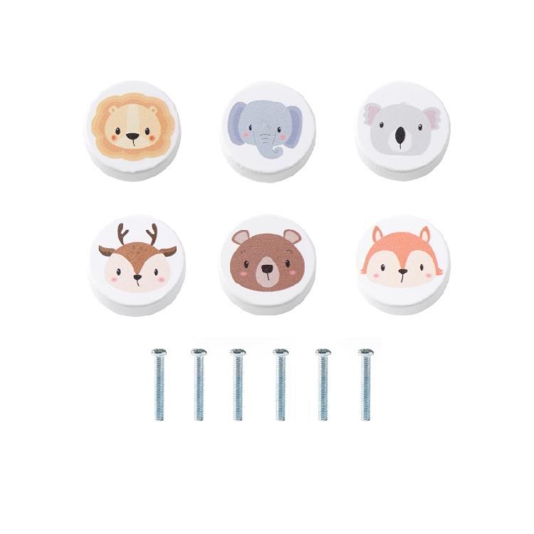 

Восхитительная ручка-ручка для ящика круглой формы в виде животного, деревянная ручка для ящика