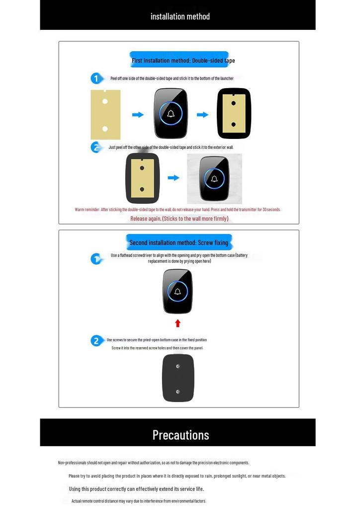 Smart Wireless Long-Range Doorbell for Home & Elderly Use