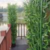 Simulated Leaves, Bamboo Leaves, Hanging On The Wall, Green Wall Flowers And Indoor Artificial U8U6