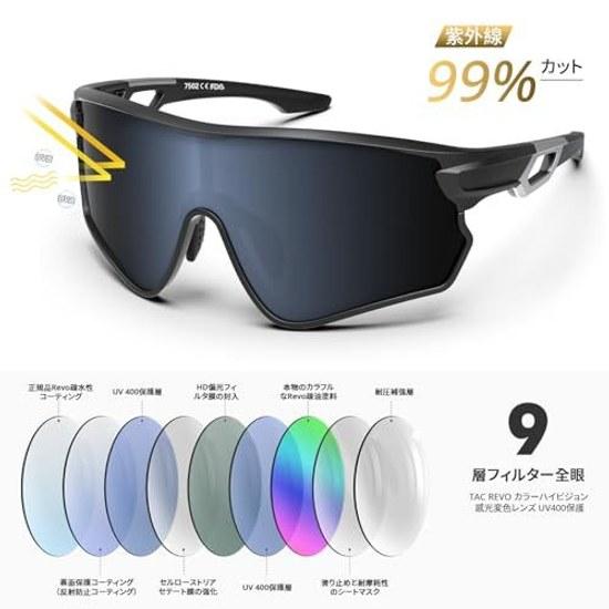 BEACOOL Polarized Lens Sports Sunglasses Baseball Cycling Fishing Running Climbing Golf Driving Motorcycle Tennis Compatible UV400 Ultra Lightweight