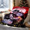 The Nightmare Before Christmas Mønster Tæppe til Boligindretning, Seng, Sofa, Bilrejse, Camping, Velegnet til Alle Årstider, Fødselsdags-Julegave