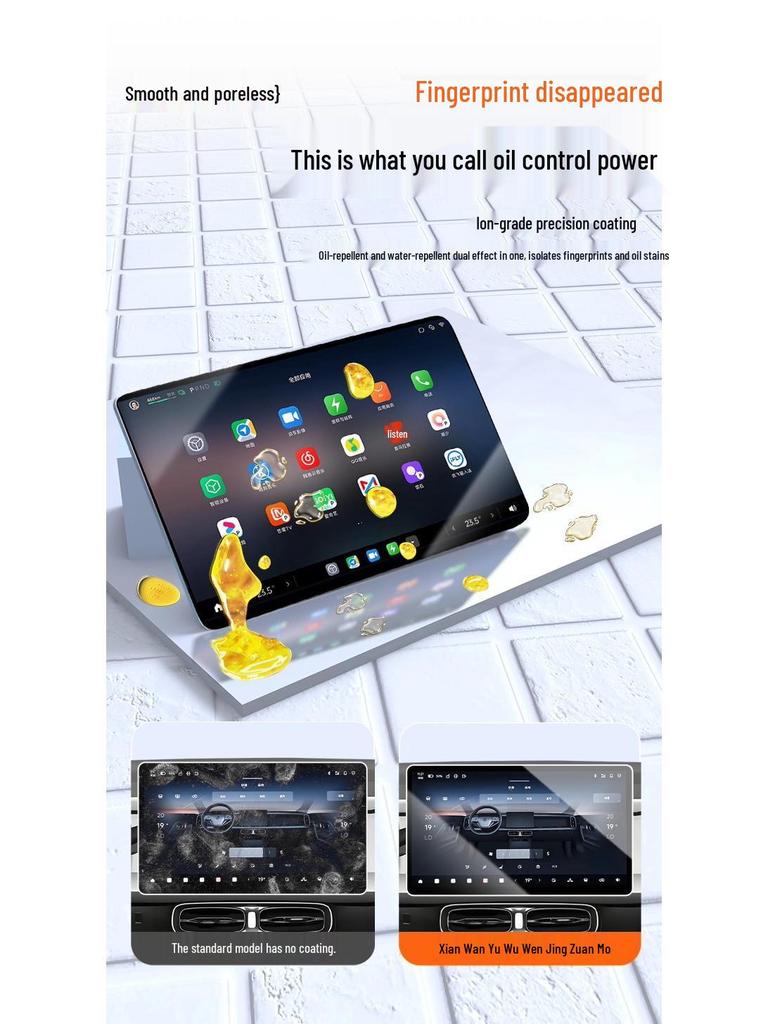 Tempered Film for Leapmotor LAFA5 Navigation Screen - Central Control Protector, LAFA5 Accessories, Screen Modification