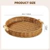 Basket Bread Serving Tray Round Platter for Bedroom Coffee Table Picnic