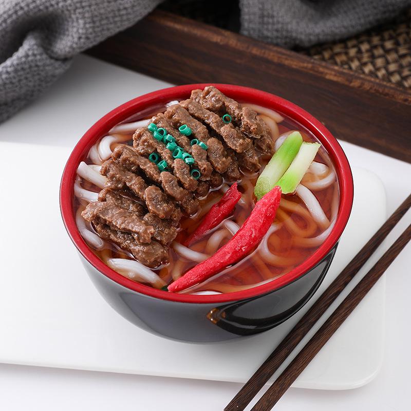 Creative Udon Noodle Bowl Ramen Piggy Bank for Film and Photography Props