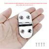 Door Hinge Stainless Steel Mirror Polished Floor Strap Hinges with Screws Decks Cabinet Hardware Parts Cupboard Window