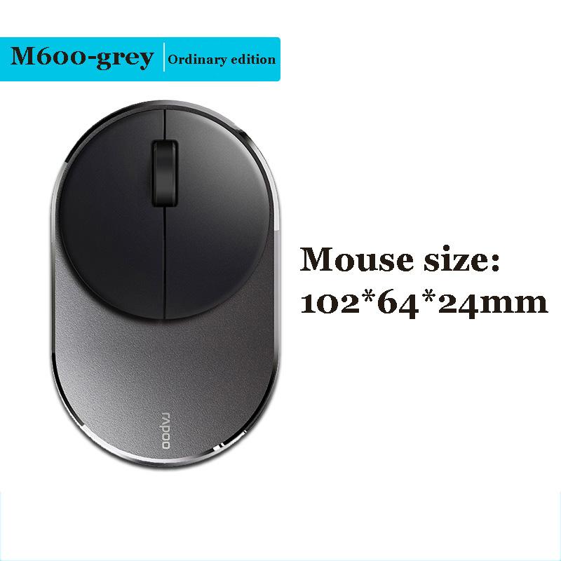 

Мини-многорежимная беспроводная мышь Rapoo M600G/M600G поддерживает Bluetooth 3.0/4.0 и 2.4G для Windows XP/Visa/7/8/10 или более поздних версий, серый