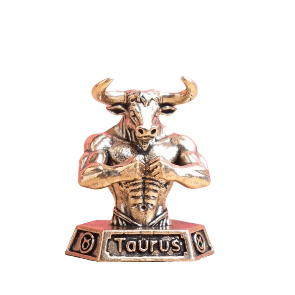 Miniature The Twelve Zodiac Signs Vintage Desktop Ornaments Office Decoration Taurus