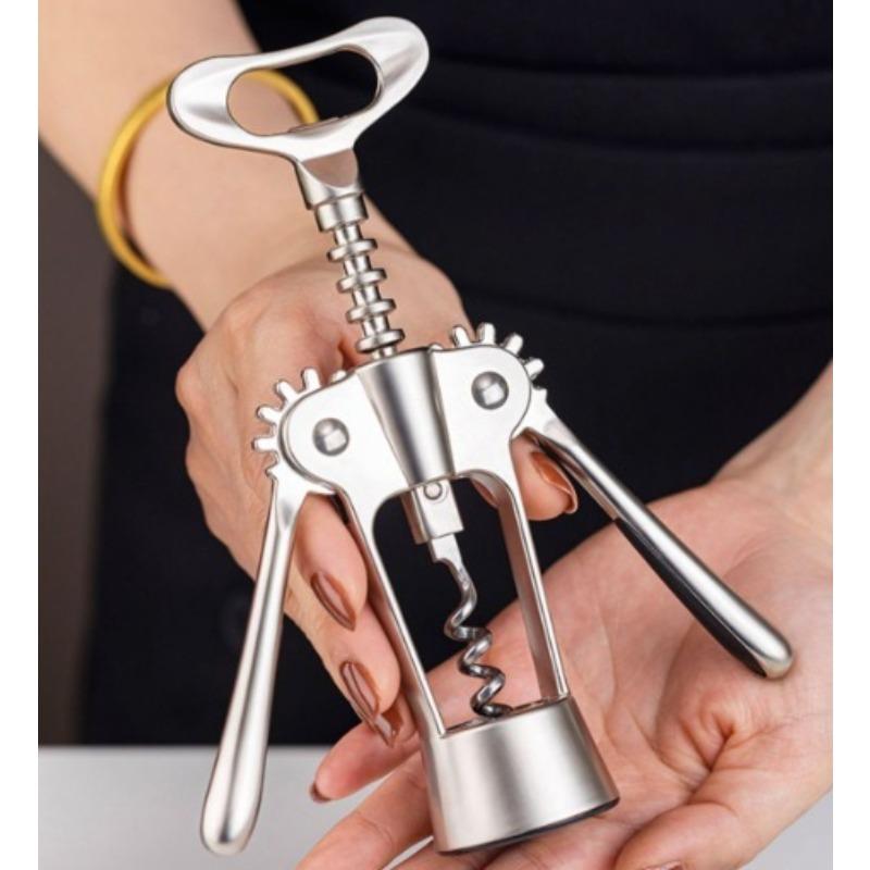 Stainless Steel Multi-Function Beer Bottle Opener and Wine Corkscrew Bar Tools for Home Kitchen Party Bar Use