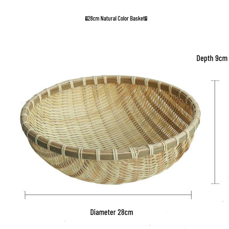Household Bamboo and Rattan Steamed Bun and Egg Basket Set