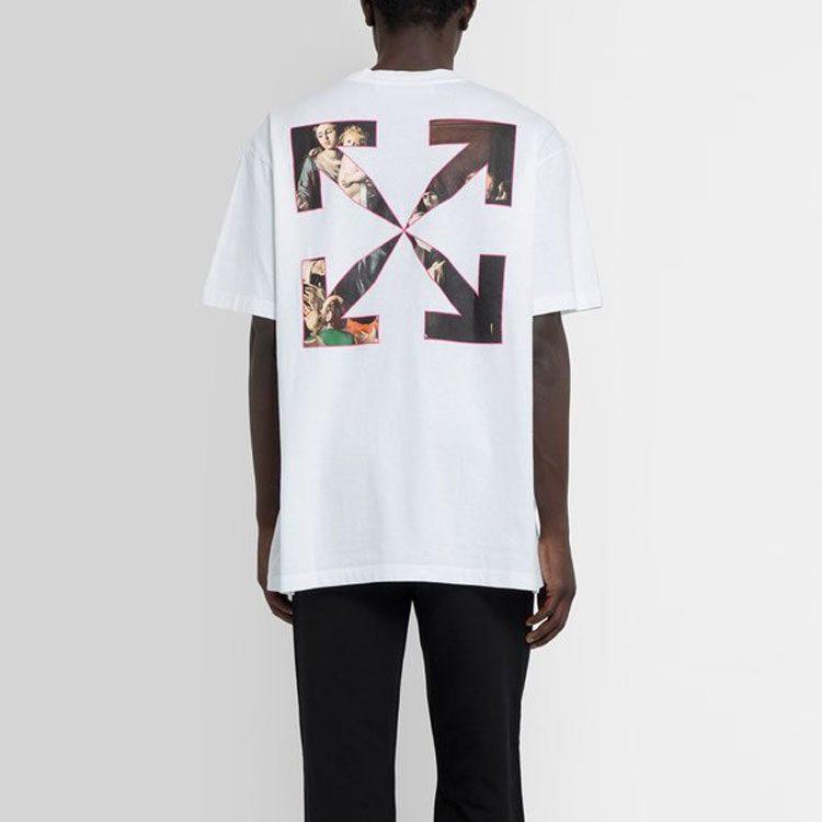 OFF WHITE Caravaggio Painting Straight Fit T Shirt OMAA038S21JER0050101