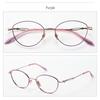 Women's Fashionable Pure Titanium Myopia Eyeglass Frames with Thin Metal Rim, Suitable for Prescription Reading Glasses.
