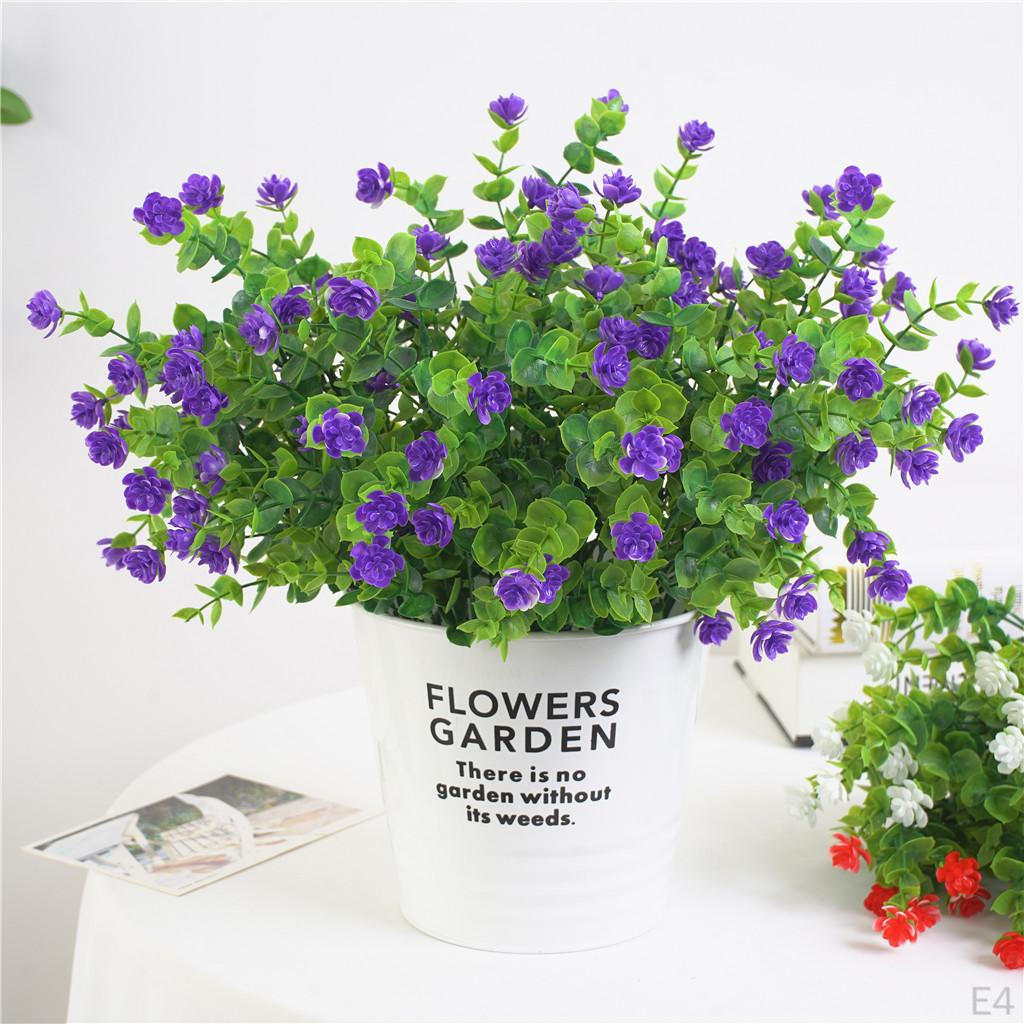 7 Branches Eucalyptus Rose Flower Bunch Floral Arrangement