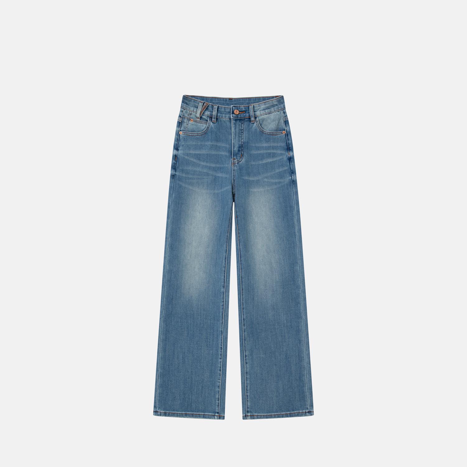 

High-Waist Petite Women s Straight Leg Jeans, Size 26 - Four-Way Stretch, Nine-Tenths Length, Spring/Summer Style 29 [60-65 kg]